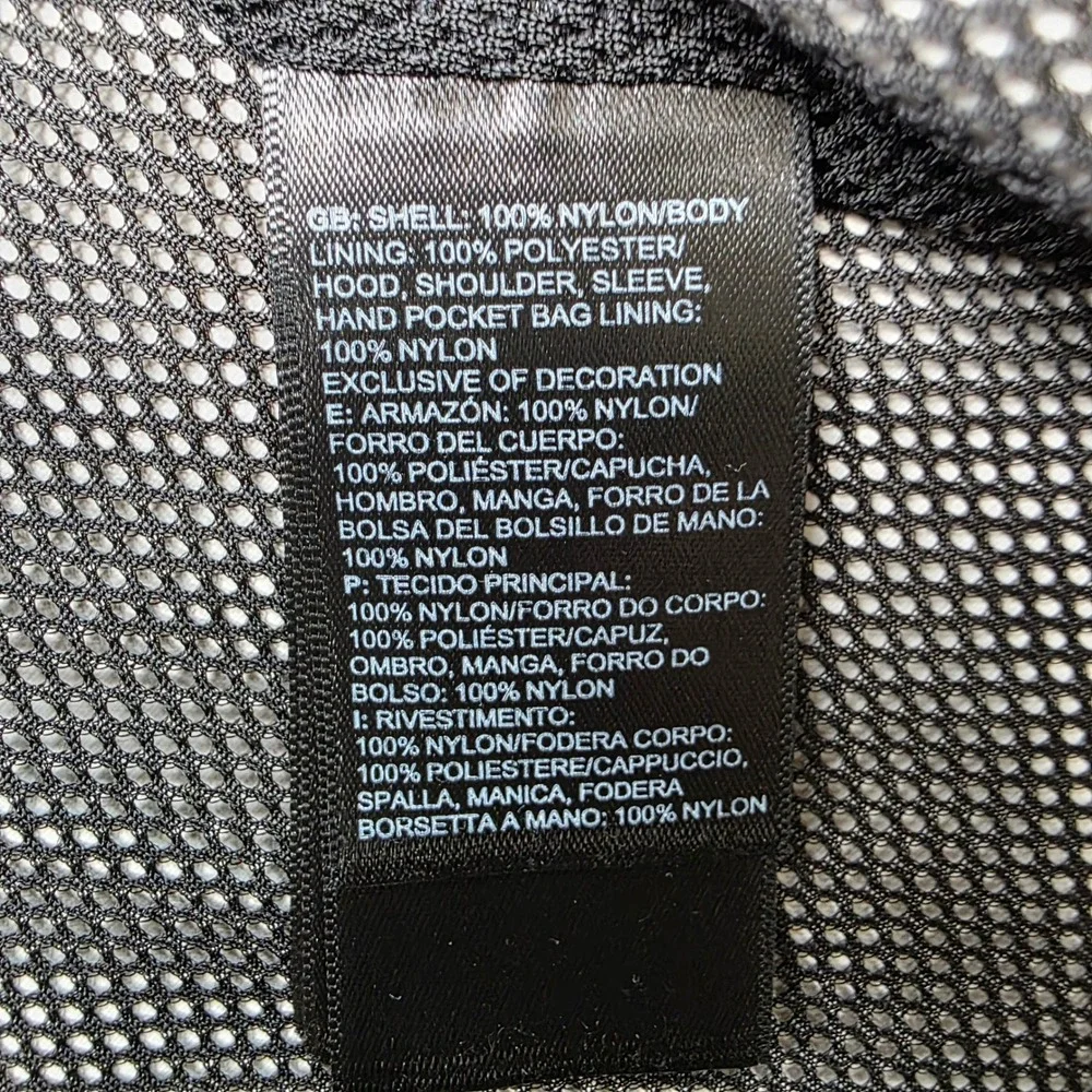 The North Face DryVent Mens XL Black Hooded Rain Jacket Windbreaker Flaws
